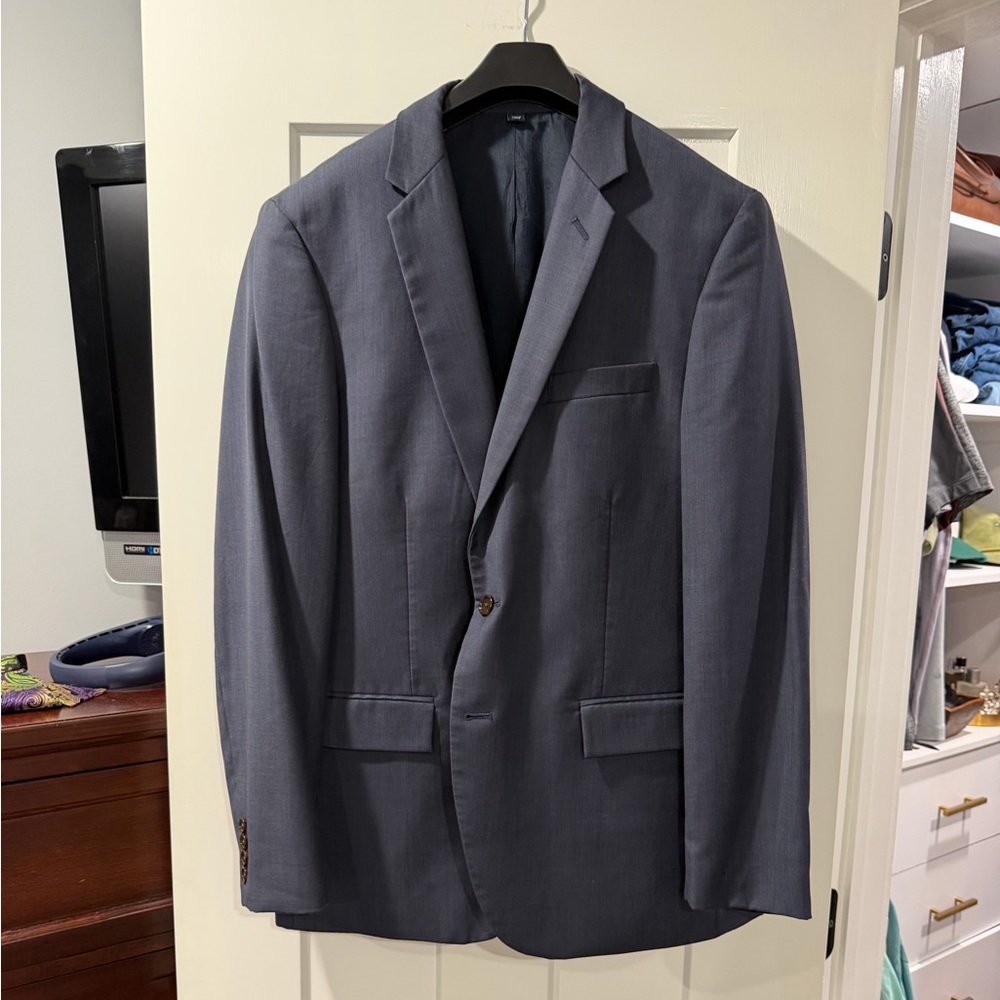 J. Crew Factory Men's Charcoal Gray Single-Breasted Blazer